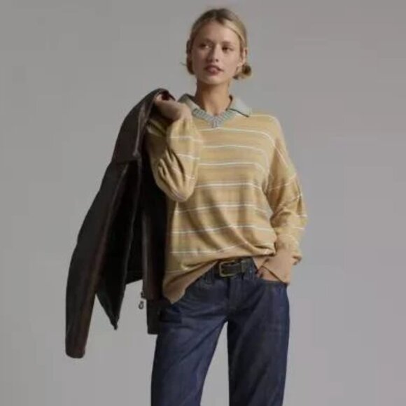 NEW BDG Urban Outfitters Sweater Oversized Women’s Medium Striped Multi Color - Picture 1 of 10